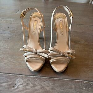 Prada Women's Beige Heeled Sandals